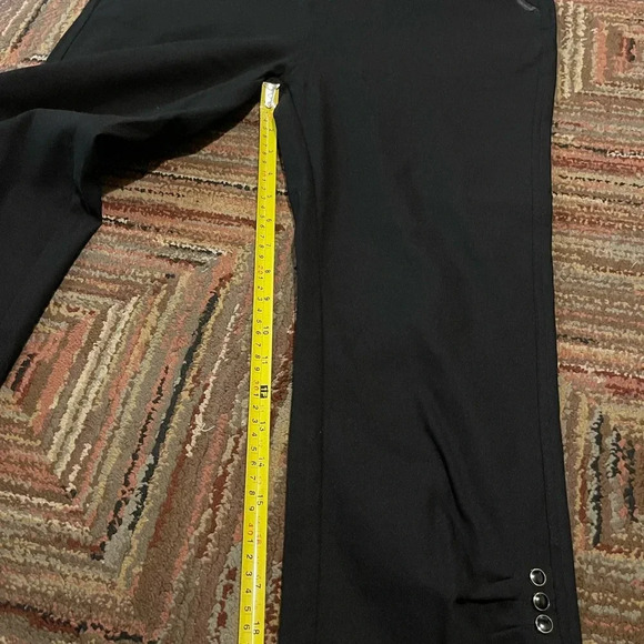 Womens  Pull On Pants Capris Patricia Luca Stretch Black High Rise Italy Size L - Picture 4 of 5